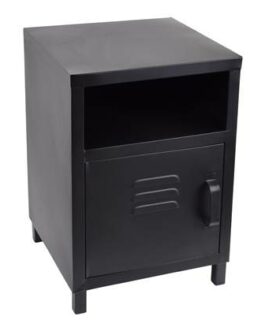 LOFT42 Mira Industrieel Nachtkastje – Metaal – Zwart – 51x35x35 bestellen via beddenwinkel-online.nl