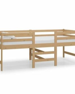 vidaXL Bed halfhoog massief grenenhout honingbruin 90×200 cm bestellen via beddenwinkel-online.nl