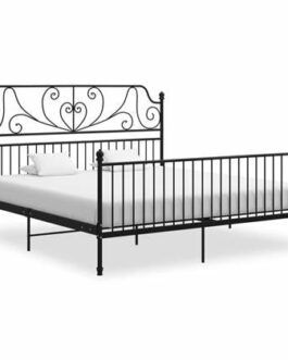 vidaXL Bedframe metaal zwart 200×200 cm bestellen via beddenwinkel-online.nl