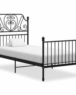 vidaXL Bedframe metaal zwart 90×200 cm bestellen via beddenwinkel-online.nl