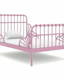 vidaXL Bedframe verlengbaar metaal roze 80×130|200 cm bestellen via beddenwinkel-online.nl