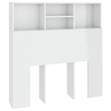 vidaXL Hoofdbordkast 100x19x103,5 cm hoogglans wit bestellen via beddenwinkel-online.nl