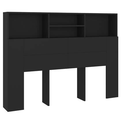 vidaXL Hoofdbordkast 140x19x103,5 cm zwart bestellen via beddenwinkel-online.nl