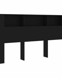 vidaXL Hoofdbordkast 200×18,5×104,5 cm zwart bestellen via beddenwinkel-online.nl