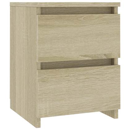 vidaXL Nachtkastje 38x28x52 cm paulowniahout grijs bestellen via beddenwinkel-online.nl