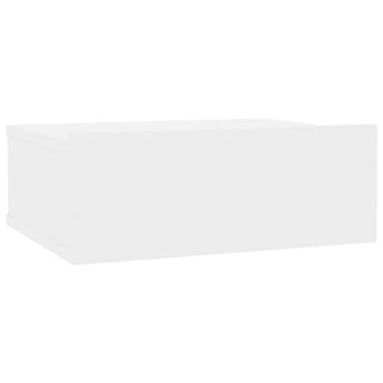 vidaXL Nachtkastje zwevend 40x30x15 cm spaanplaat hoogglans wit bestellen via beddenwinkel-online.nl