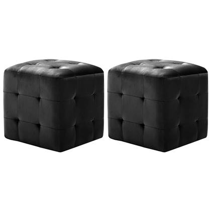 vidaXL Nachtkastjes 2 st 30x30x30 cm fluweel zwart bestellen via beddenwinkel-online.nl