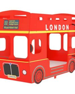 vidaXL Stapelbed Londense bus MDF rood 90×200 cm bestellen via beddenwinkel-online.nl