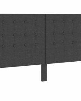 vidaXL Hoofdbord 160×200 cm getuft stof donkergrijs bestellen via beddenwinkel-online.nl