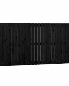 vidaXL Wandhoofdbord 185x3x90 cm massief grenenhout zwart bestellen via beddenwinkel-online.nl
