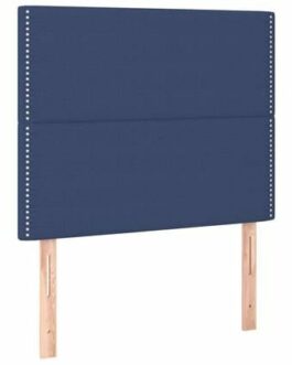 vidaXL Hoofdbord LED 90x5x118|128 cm stof blauw bestellen via beddenwinkel-online.nl