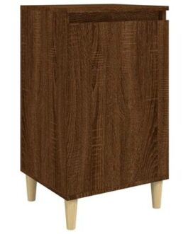 vidaXL Nachtkastje 40x35x70 cm bewerkt hout bruin eikenkleur bestellen via beddenwinkel-online.nl
