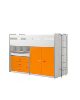 Vipack halfhoogslaper Bonny – oranje – 227x150x94,6 cm – Leen Bakker bestellen via beddenwinkel-online.nl