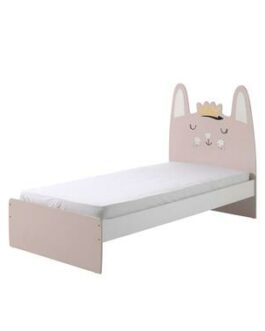 Vipack bed Rabbit – wit/roze – 204x121x99 cm – Leen Bakker bestellen via beddenwinkel-online.nl