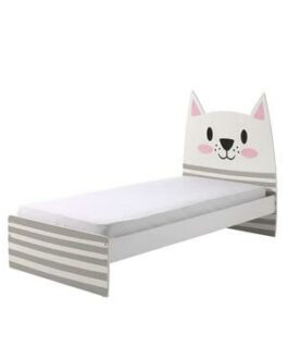 Vipack bed Cat – wit/grijs – 204x121x99 cm – Leen Bakker bestellen via beddenwinkel-online.nl