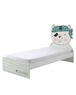 Vipack bed Pirate – wit/groen – 204x121x99 cm – Leen Bakker bestellen via beddenwinkel-online.nl