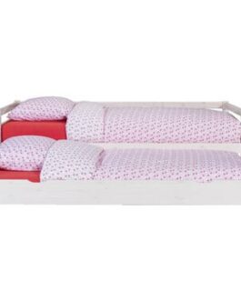 Bed Ties met bedlade – whitewash – 90×200 cm – Leen Bakker bestellen via beddenwinkel-online.nl