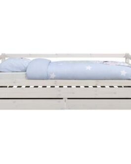 Bed Ties met bedverhoger – whitewash – 90×200 cm – Leen Bakker bestellen via beddenwinkel-online.nl