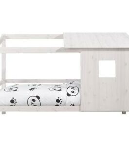Bed Ties met opzetdak – whitewash – 90×200 cm – Leen Bakker bestellen via beddenwinkel-online.nl
