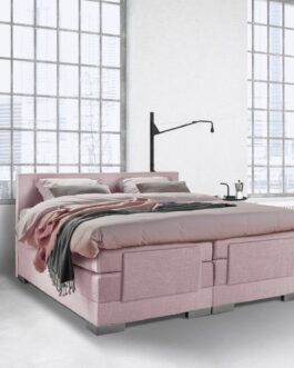 Boxspring Bed Julia – Elektrisch – 160×210 – Incl. Hoofdbord – Oud roze bestellen via beddenwinkel-online.nl