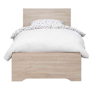 Bed Tempo incl. ladenset – grijs eikenkleur – 90×200 cm – Leen Bakker bestellen via beddenwinkel-online.nl