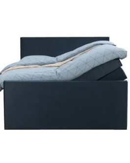 Boxspring met opbergruimte en voetbord Arendal – blauw – 140x200cm – Leen Bakker bestellen via beddenwinkel-online.nl