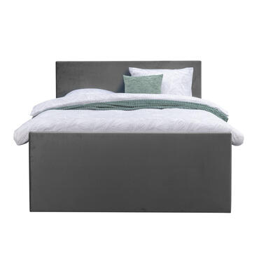 Boxspring met voetbord Sonderborg – ecru – 160×200 cm – slanke poot – Leen Bakker bestellen via beddenwinkel-online.nl