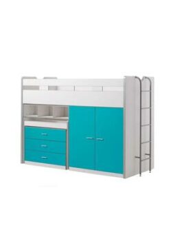 Vipack halfhoogslaper Bonny – turquoise – 227x150x94,6 cm – Leen Bakker bestellen via beddenwinkel-online.nl