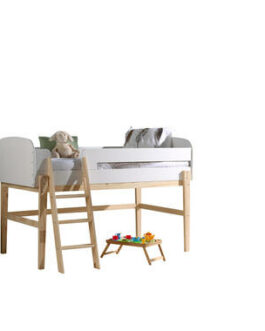 Vipack halfhoogslaper Kiddy – wit – 204,4×129,4×120 cm – Leen Bakker bestellen via beddenwinkel-online.nl