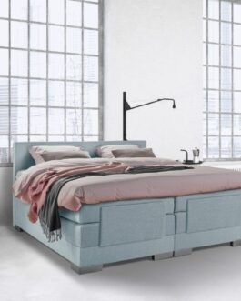 Boxspring Bed Julia – Elektrisch – 180×200 – Incl. Hoofdbord – Blauw bestellen via beddenwinkel-online.nl