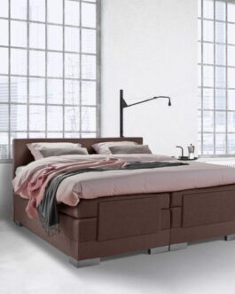 Boxspring Bed Julia – Elektrisch – 160×200 – Incl. Hoofdbord – Bruin bestellen via beddenwinkel-online.nl