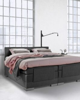 Boxspring Bed Julia – Elektrisch – 180×210 – Incl. Hoofdbord – Antraciet bestellen via beddenwinkel-online.nl