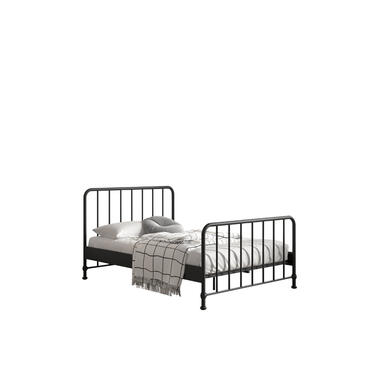 Bed Emily – mat grijs – 160×200 cm – Leen Bakker bestellen via beddenwinkel-online.nl