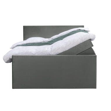 Boxspring met voetbord Sonderborg – ecru – 140×200 cm – slanke poot – Leen Bakker bestellen via beddenwinkel-online.nl