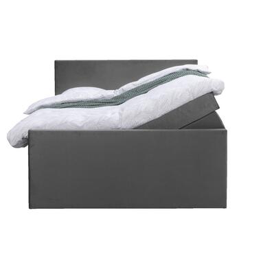 Boxspring met voetbord Arendal – groen – 180×200 cm – vierkante poot – Leen Bakker bestellen via beddenwinkel-online.nl