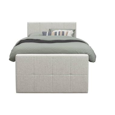 Boxspring Sonderborg – groen – 120×200 cm – ronde poot – Leen Bakker bestellen via beddenwinkel-online.nl