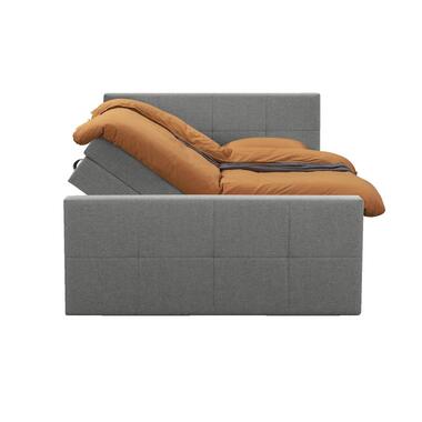 Boxspring Sonderborg – bruin – 140×200 cm – vierkante poot – Leen Bakker bestellen via beddenwinkel-online.nl