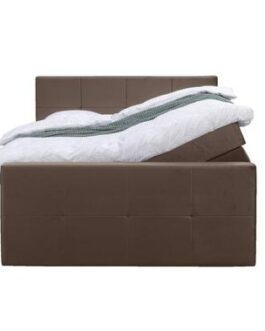 Boxspring met opbergruimte en voetbord Billund – bruin – 160x200cm – Leen Bakker bestellen via beddenwinkel-online.nl