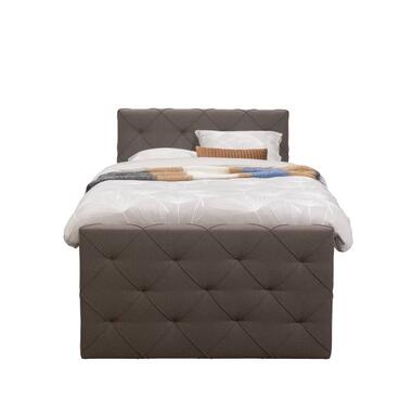 Boxspring Sonderborg – ecru – 120×200 cm – vierkante poot – Leen Bakker bestellen via beddenwinkel-online.nl