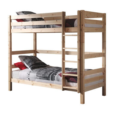 Vipack stapelbed Luca – wit/zwart – 210×90,4×106,8 cm – Leen Bakker bestellen via beddenwinkel-online.nl