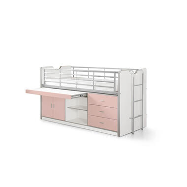 Vipack halfhoogslaper Pino met bureau – incl. lades – wit – 114x105x209,3 cm – Leen Bakker bestellen via beddenwinkel-online.nl