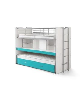 Vipack hoogslaper Bonny – turquoise – 221,5×101,5×161 cm – Leen Bakker bestellen via beddenwinkel-online.nl