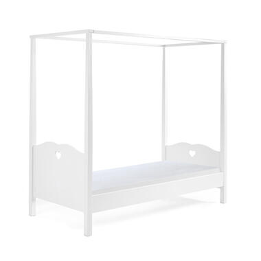 Vipack canvas Pino hemelbed – wit – 205x85x195 cm – Leen Bakker bestellen via beddenwinkel-online.nl