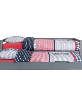 Bed Ties met bedlade – antraciet – 90×200 cm – Leen Bakker bestellen via beddenwinkel-online.nl