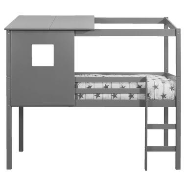 Vipack halfhoogslaper Pino met bureau en boekenkast – wit – 114×105,4×209,4 cm – Leen Bakker bestellen via beddenwinkel-online.nl