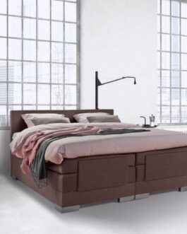 Boxspring Bed Julia – Elektrisch – 180×200 – Incl. Hoofdbord – Bruin bestellen via beddenwinkel-online.nl