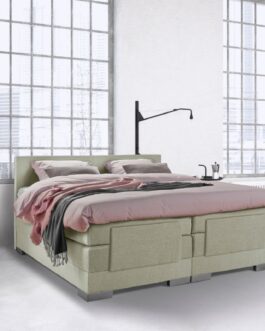 Boxspring Bed Julia – Elektrisch – 140×200 – Incl. Hoofdbord – Groen bestellen via beddenwinkel-online.nl