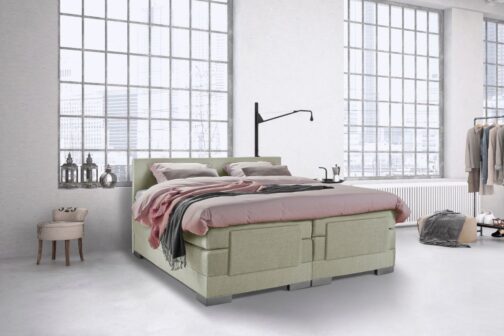 Boxspring Bed Julia – Elektrisch – 140×200 – Incl. Hoofdbord – Groen bestellen via beddenwinkel-online.nl