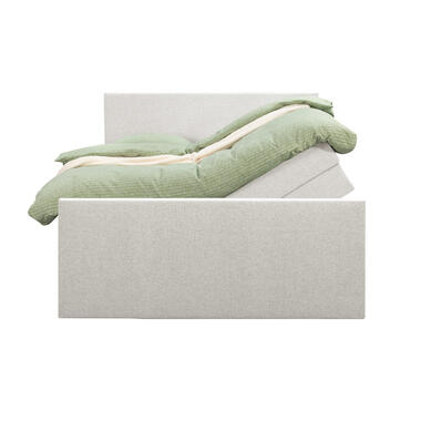 Boxspring Arendal – beige – 140×200 cm – vierkante poot – Leen Bakker bestellen via beddenwinkel-online.nl