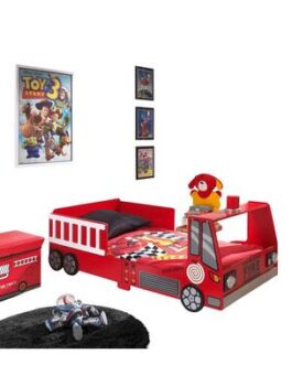 Vipack peuterbed brandweer auto – rood – 77×148 cm – Leen Bakker bestellen via beddenwinkel-online.nl